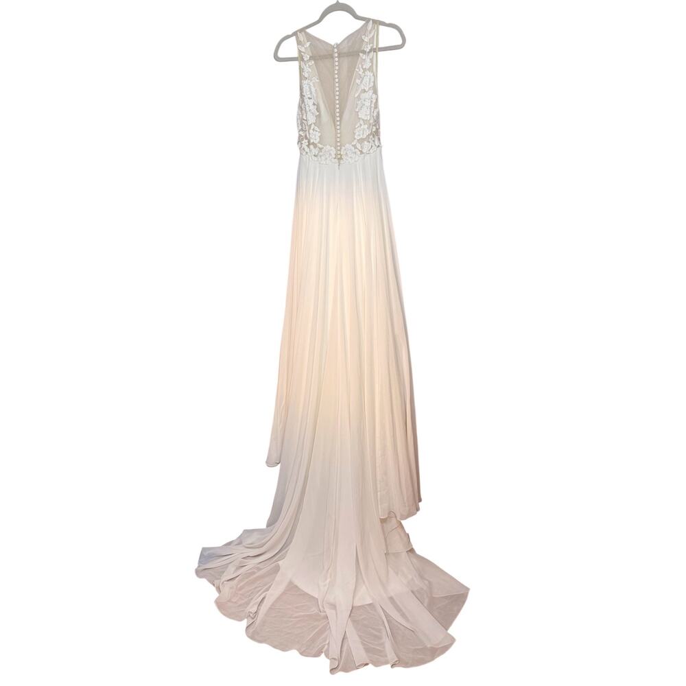 Jenny by Jenny Yoo Elinor Bridal Gown Floral Lace V Neck Wedding Dress NWOT 4 - Picture 5 of 10